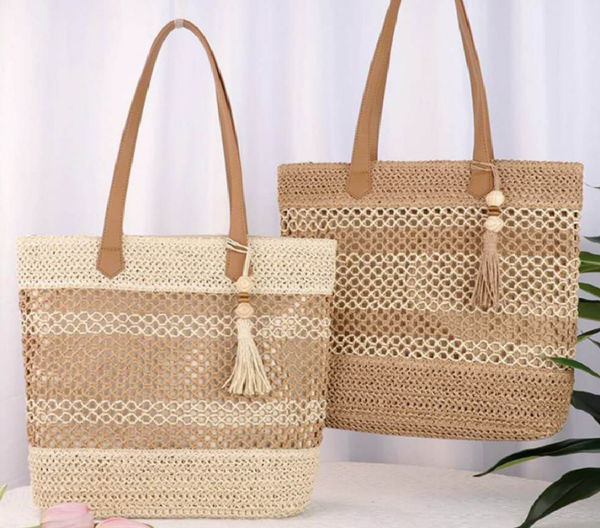 -BOLSO CUADRADO RATTAN BORLA 36x33cm