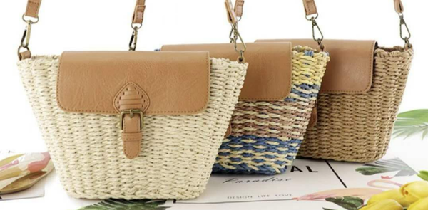 -BOLSO MIMBRE SOLAPA MATERIAL 26x17cm