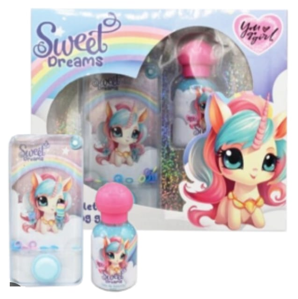 SET COLONIA+JUEGO AGUA UNICORNIO YOU GO GIRL