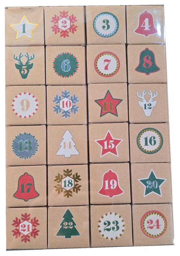 SET CAJAS CALENDARIO ADVIENTO 30x20x5cm