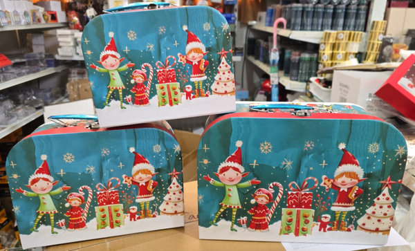 MALETIN CARTON DECO NAVIDAD SET3