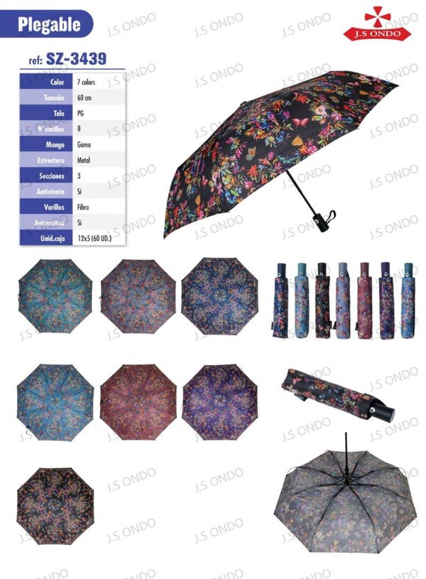 PARAGUAS SRA. PLEGABLE ESTAMPADO