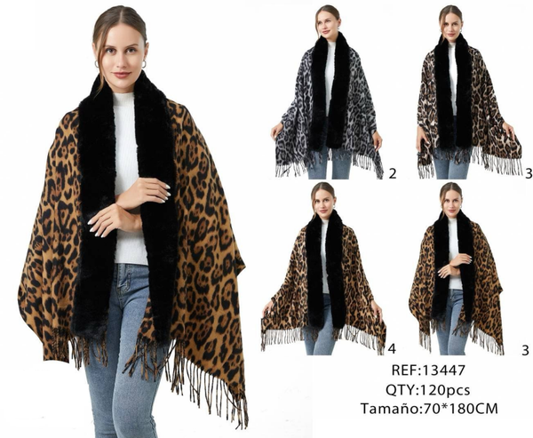 PASHMINA PELO LEOPARDO