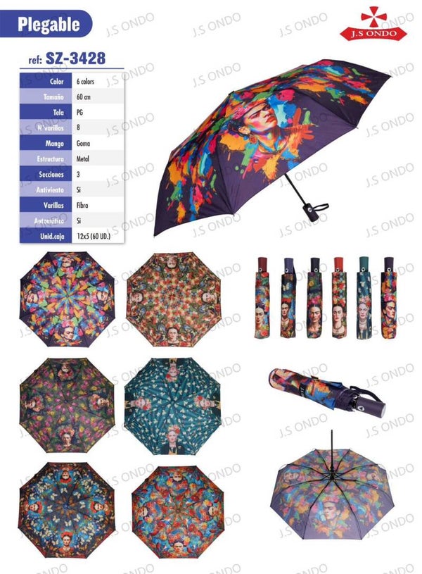 PARAGUAS SRA. PLEGABLE ESTAMPADO