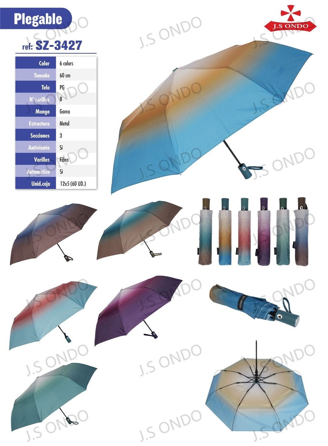 PARAGUAS SRA. PLEGABLE ESTAMPADO