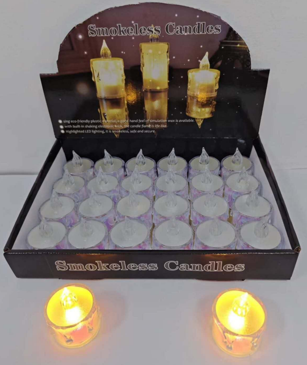 VELAS DE TE LED PILAS EXPOSITOR (24)