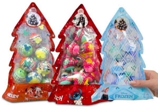 BOLAS NAVIDAD SORPRESA PERSONAJES 15pz