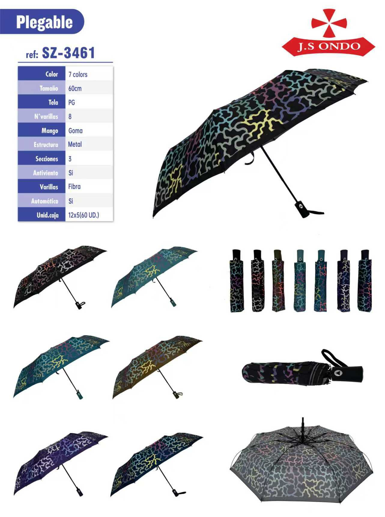 PARAGUAS SRA. PLEGABLE ESTAMPADO