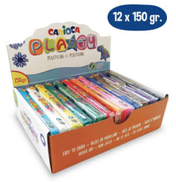 PLASTILINA CARIOCA COLORES SURTIDOS 150gr 12ud