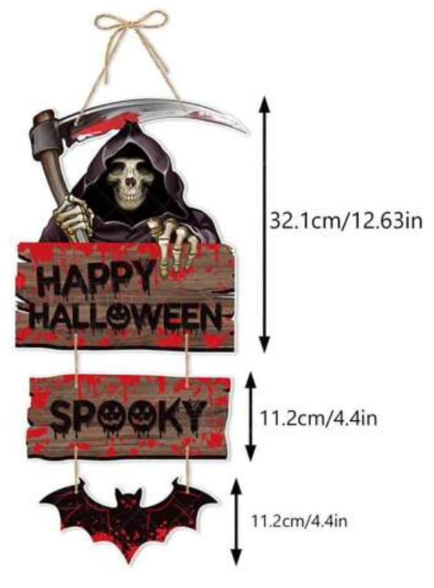 CARTEL COLGANTE HALLOWEEN