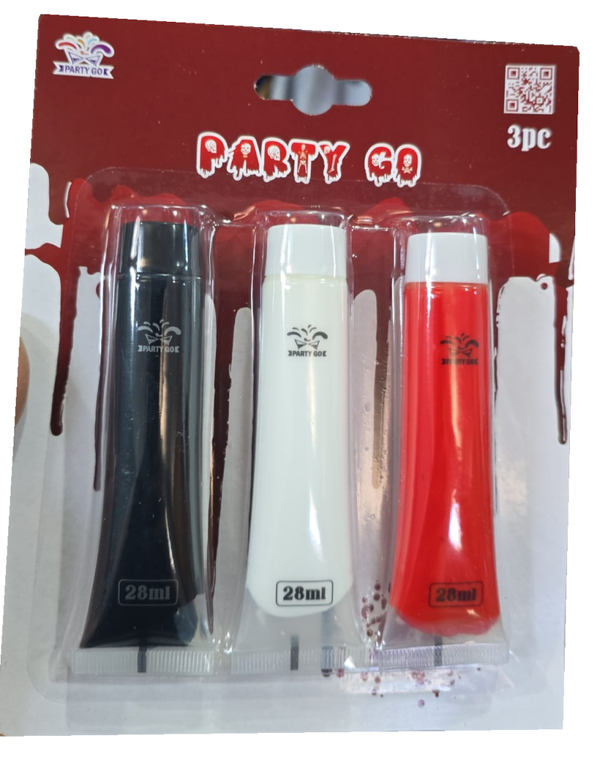 TUBOS SANGRE MAQUILLAJE HALLOWEEN 3ud 28ml