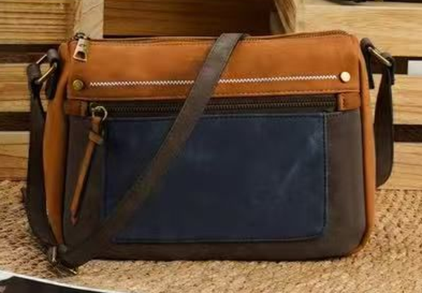 BOLSO BANDOLERA BICOLOR 25x20cm