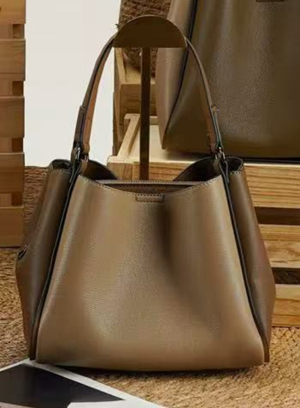BOLSO MATERIAL BICOLOR 25x18cm
