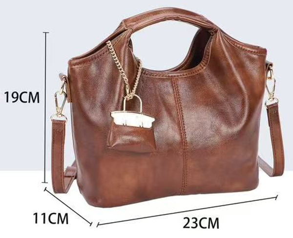 BOLSO CUADRADO MATERIAL+MONEDERO 23x19cm