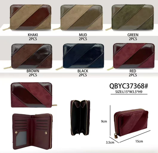 CARTERA SRA. ALARGADA BICOLOR 15x9cm