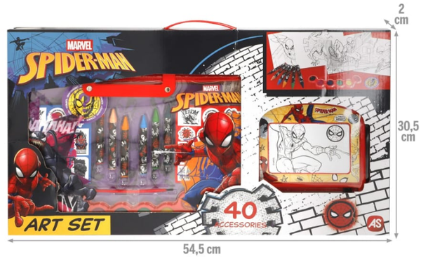 SET PAPELERIA SPIDERMAN 40pz CAJA 55x31cm