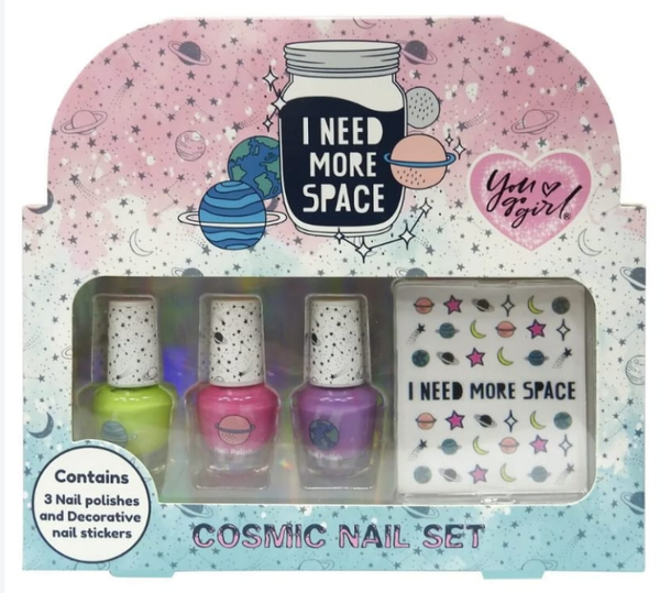 LACAS UÑAS SET 3pz+PEGATINAS YOU GO GIRL
