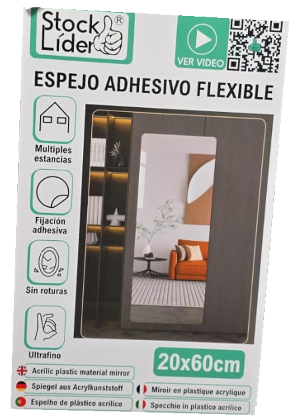 ESPEJO ADHESIVO FLEXIBLE 20x60cm