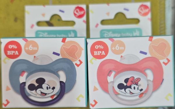 CHUPETE SILICONA MICKEY/MINNIE