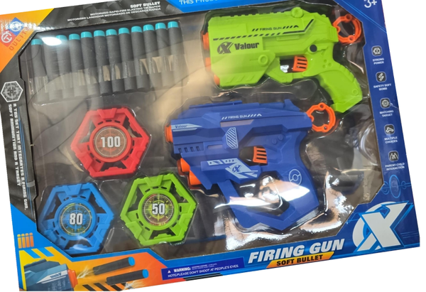 PISTOLA LANZA BALAS DUO CAJA
