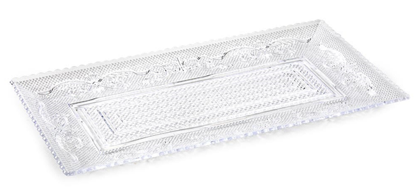 BANDEJA PLASTICO CRYSTAL 29x15cm