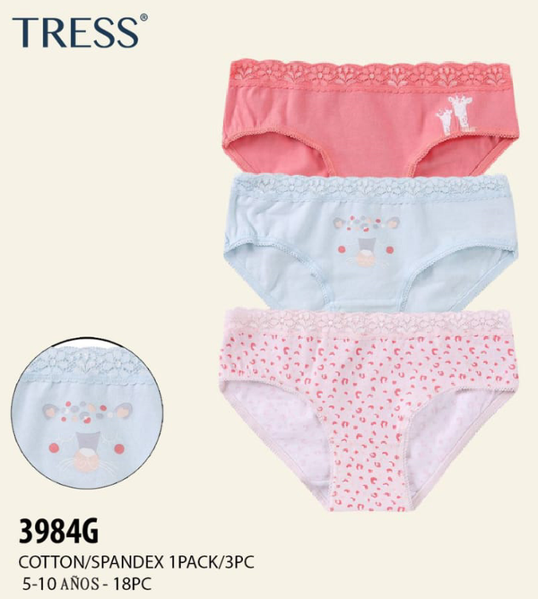 BRAGUITA INF. ALGODON TRESS #3984 5-10años (18)