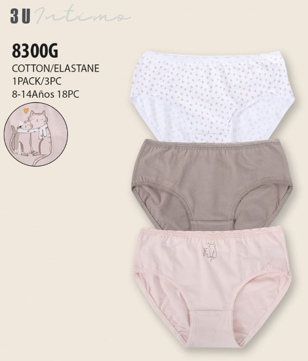 BRAGUITA INF. ALGODON TRESS #8300 8-14años (18)