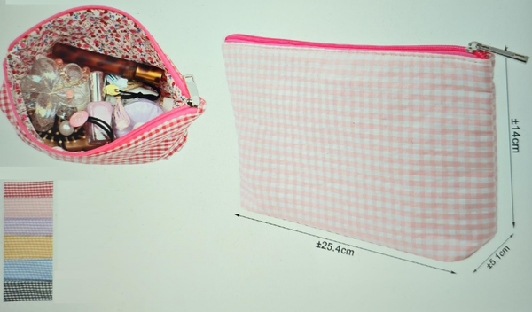 NECESER RECTANGULAR PLANO CUADRITOS 26x14cm