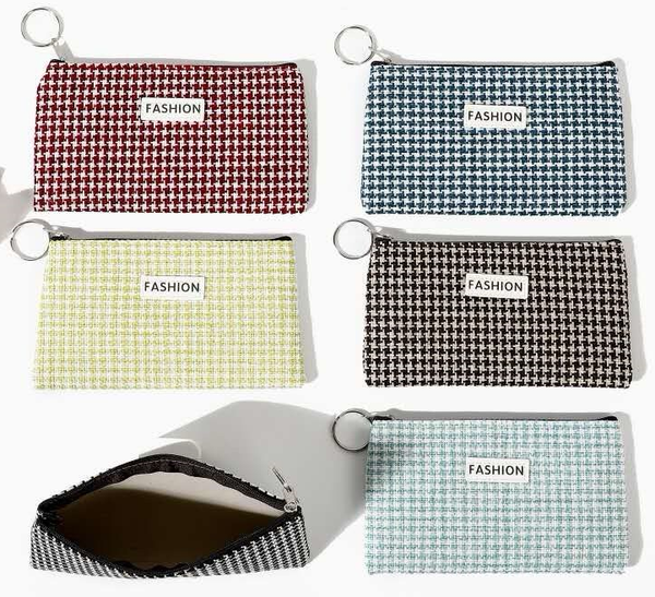 MONEDERO RECTANGULAR CUADRITOS 18x10cm