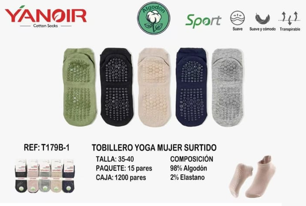 CALCETIN SRA. TOBILLERO YOGA ANTIDESLIZANTE (12)