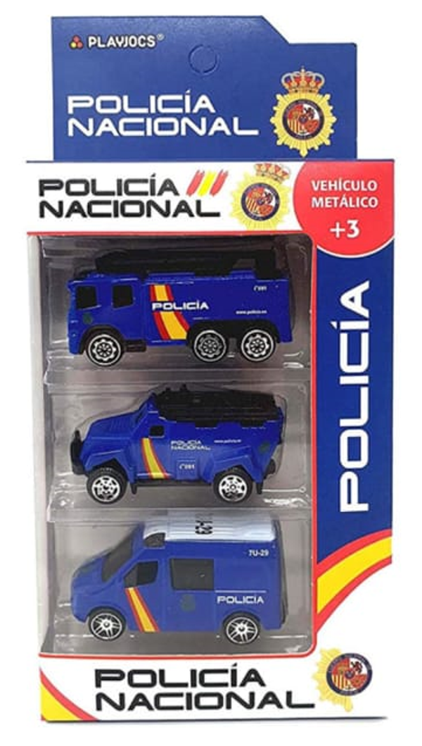 COCHES METAL POLICIA NACIONAL 3ud CAJA