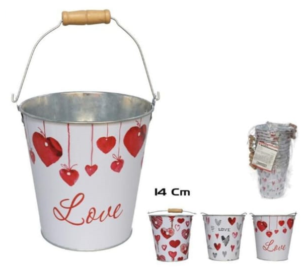 CUBO ZINC SAN VALENTIN 14cm