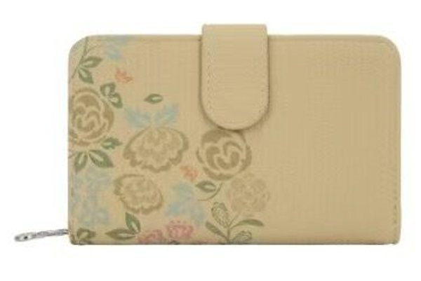 CARTERA SRA. ALARGADA FLORES 16x10cm