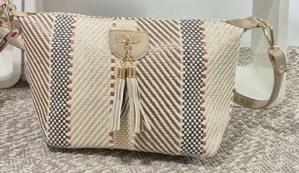 -BOLSO BANDOLERA RATTAN BORLA COLORES 30x18cm