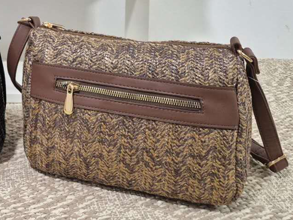 -BOLSO BANDOLERA RATTAN MATERIAL 25x17cm