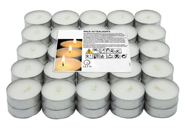 VELAS DE TE BLANCAS DOBLES 30ud (12)