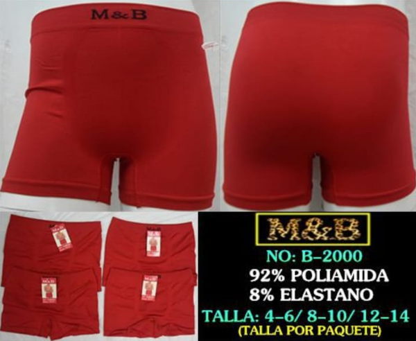 CALZONCILLO INF. BOXER LYCRA ROJO (12)