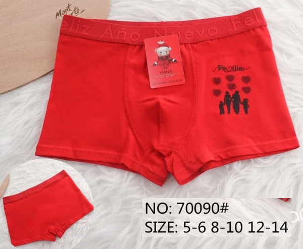 CALZONCILLO INF. BOXER ALGODON ROJO (24)