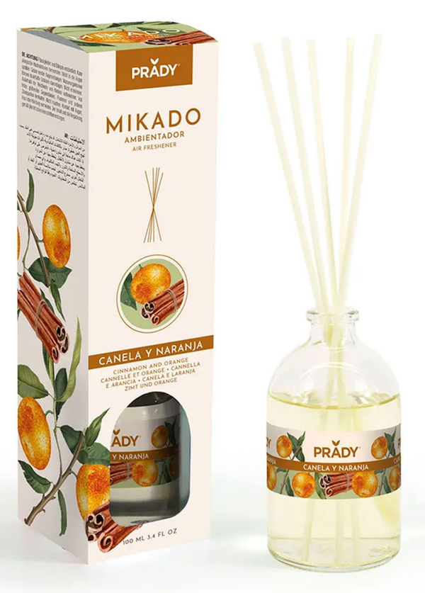 AMBIENTADOR MIKADO PRADY CANELA Y NARANJA 100ml
