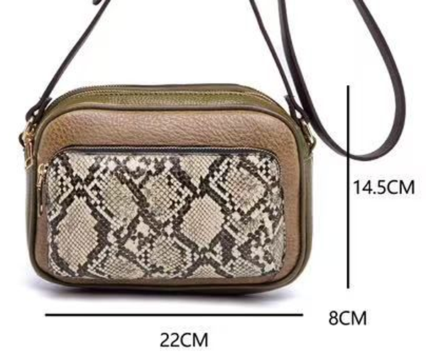 BOLSO BANDOLERA SERPIENTE 22x15cm