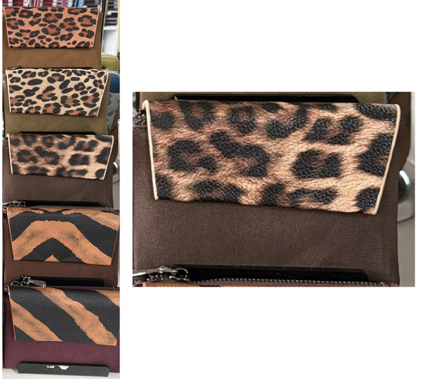 CARTERA SRA. CUADRADA ANIMAL PRINT 13x10cm