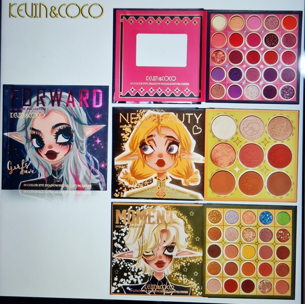 PALETA MAQUILLAJE 3NIVELES KEVIN & COCO