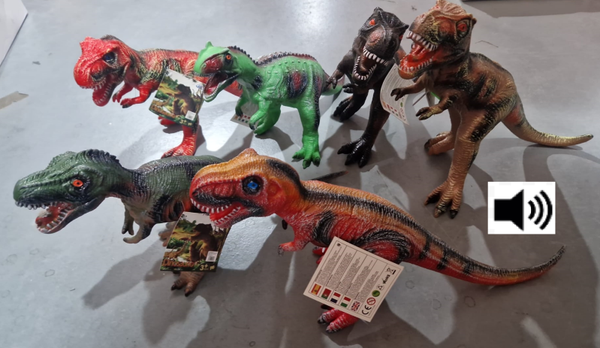 DINOSAURIO GOMA SONIDOS 26cm