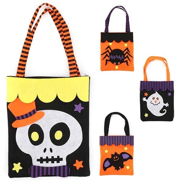 BOLSA FIELTRO HALLOWEEN 4SURTIDAS 25x21cm