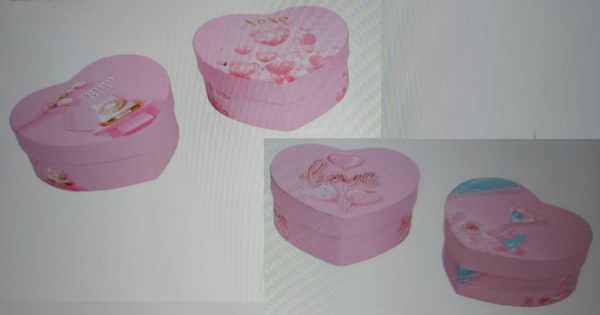 CAJA CARTON FORMA CORAZON