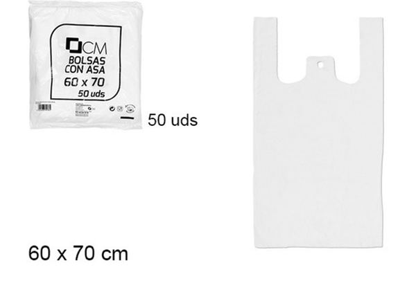 BOLSA CAMISETA ASA FINA 60x70cm 50ud