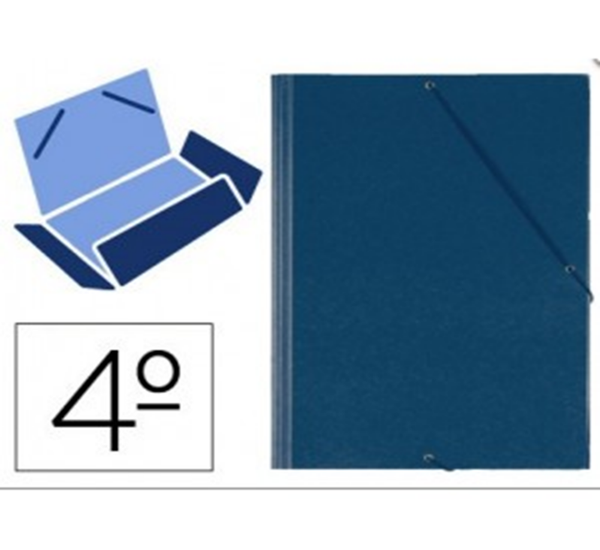 CARPETA 1/4 AZUL 3SOLAPAS (25)