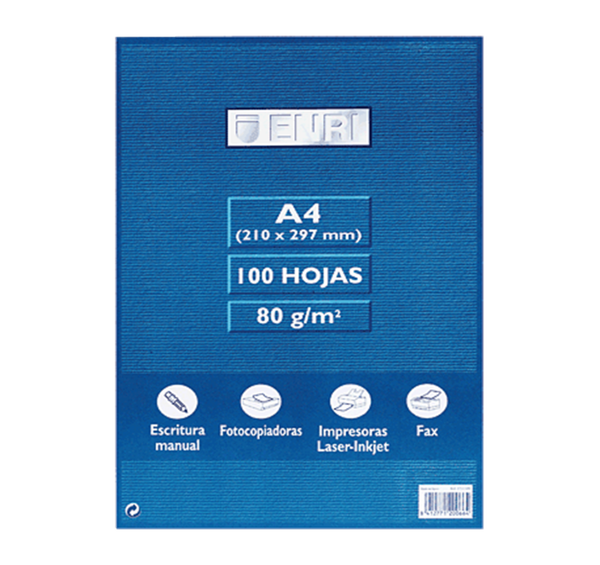 PAPEL DIN-A4 80gr 100h (12)
