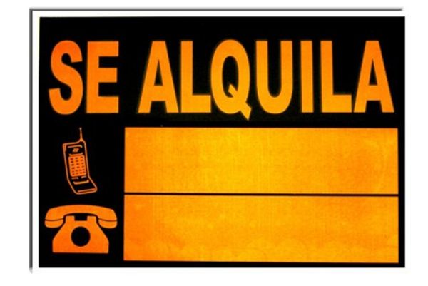 LETRERO FLEXIBLE SE ALQUILA