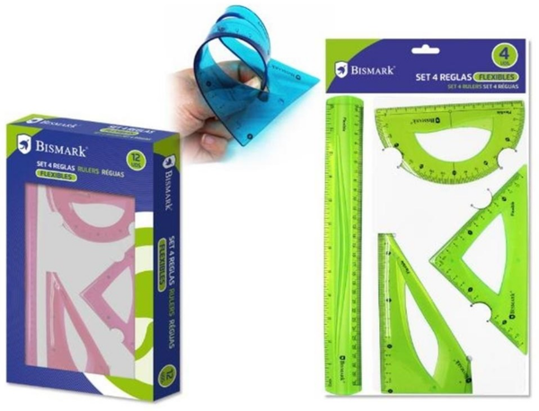 JGO. REGLAS FLEXIBLES 4pz BISMARK 30cm
